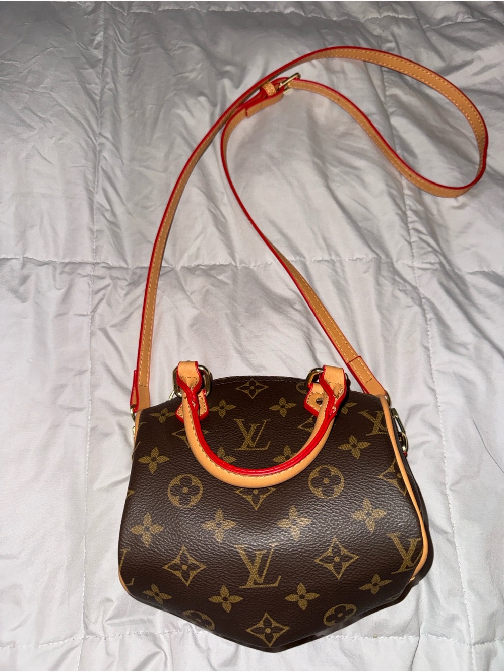 New Basic Brown mini Monogram Crossbody handbag purse